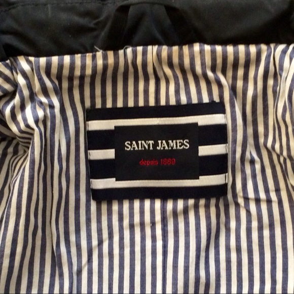 SAINT JAMES Classic Men's Black Water Resistant, Lined Sailing Jacket in Small - Picture 11 of 14